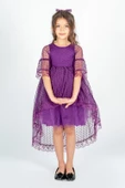 Kuyruklu Model Kız Çocuk Dantel Elbise MNK0482 thumbnail 9