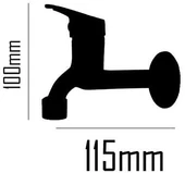 Banyo Musluğu Bahçe Musluğu Aç Kapa Özellikli Kartuşlu Mix Musluk - 5