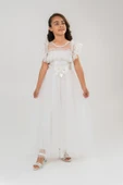 Gelinlik Model Uzun Boy Çocuk Abiye MNK0466 - 8