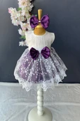 Saç Bantlı Dantelli Bebek Elbise PNPN136 - 9