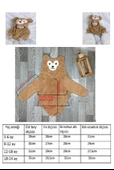 Kız Ve Erkek Çocuk İçin Kapüşonlu Bebek Peluş Çıtçıtlı Body MNK0410 thumbnail 8