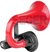SEGER 80JH Tek Boynuz Havalı Korna 24V (Unıchorn), Kırmızı Plastik Borulu - 3