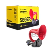 SEGER 80JH Tek Boynuz Havalı Korna 24V (Unıchorn), Kırmızı Plastik Borulu - 1
