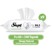 Sleepy Natural Yenidoğan Islak Havlu Mendil 60x9 540 Yaprak - 1