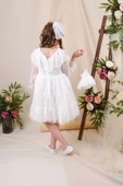 Fiyonk Desen Dantel Elbise - 4