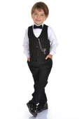 Yelekli Smokin Erkek Çocuk Takım MNK0273 - 3
