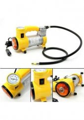 Niken Metal Gövdeli Sarı Işıklı Mini Oto Araç Hava Kompresörü 12V - 2