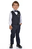 Yelekli Smokin Erkek Çocuk Takım MNK0273 - 4