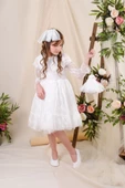 Fiyonk Desen Dantel Elbise - 1