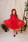 Fiyonk Desen Dantel Elbise - 6