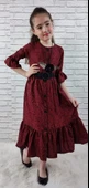 Vintage Basma Kız Çocuk Elbise MNK0299 thumbnail 10