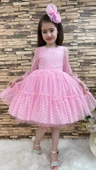 Katkat Prenses Dantel Tokalı Kız Çocuk Elbise MNK0306 - 7