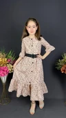 Vintage Basma Kız Çocuk Elbise MNK0299 thumbnail 3