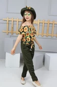 Sunflower Şapkalı Kız Çocuk Takım Mnk0226 thumbnail 2