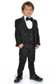 Ceketli Yelekli Erkek Çocuk Damatlık Takım Elbise MNK0274 - 1