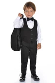 Ceketli Yelekli Erkek Çocuk Damatlık Takım Elbise MNK0274 - 4