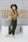 Sunflower Şapkalı Kız Çocuk Takım Mnk0226 thumbnail 1