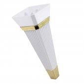 Mobilya Kanepe Sehpa TV Ünitesi Koltuk Ayağı Baza Ayak 23 cm Beyaz Altın thumbnail 5