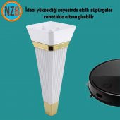 Mobilya Kanepe Sehpa TV Ünitesi Koltuk Ayağı Baza Ayak 23 cm Beyaz Altın thumbnail 7
