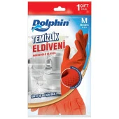 Dolphin Lateks Bulaşık Temizlik Eldiveni - Kırmızı - Orta Boy ( Medium ) - 8-8,5 - 10 Paket thumbnail 3
