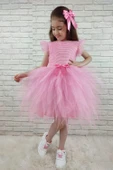 Mnk Tüllü Kırçıllı Kız Çocuk Parti Elbisesi thumbnail 4