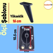 Regnum 6'lı Set Mobilya Tv Ünitesi Koltuk Kanepe Destek Ayağı 16 Cm Siyah Ayakları M8 Civatalı thumbnail 2