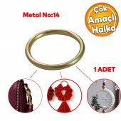 Metal Halka Sarı Renk No:14 Duvar Makrome Anahtarlık Süs Eşya Hobi Malzeme Karabina Aksesuar thumbnail 1