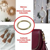 Metal Halka Sarı Renk No:14 Duvar Makrome Anahtarlık Süs Eşya Hobi Malzeme Karabina Aksesuar thumbnail 3