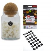 Tanex MTC-606 Baharat Etiketleri Şeffaf 25 Mm 40 Adet - 1
