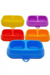 Çift Bölme Mama Ve Su Kabı Küçük Boy - 1