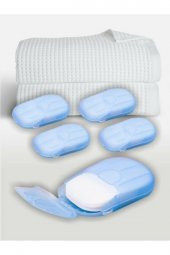 Kağıt Sabun Toplamda 100 Yaprak 20li 5 Paket Mavi - 1