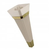 Mobilya Kanepe Sehpa TV Ünitesi Koltuk Ayağı Baza Ayak 23 cm Krem Altın - 5