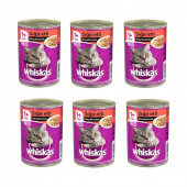 Whiskas Konserve 6 adet 400 gr Sığır Etli - 1