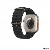 Winex 42-49mm Yeni Nesil Apple Uyumlu Akıllı Saat Kordonu Silikon Siyah - 3