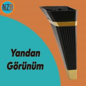 Mobilya Kanepe Sehpa TV Ünitesi Koltuk Ayağı Baza Ayak 23 cm Siyah Altın thumbnail 5