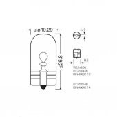 Osram 2825 W5W T10 Dipsiz Ampul 12V 5W 10 Adet - 3