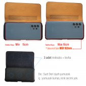 Samsung Galaxy A33 5G Kemer Kılıfı Bele Takılan Kemer Kılıf Suni Deri Kapaklı Mıknatıslı Yan - 2