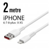 2 Metre iPhone  Şarj Data Kablosu  2 Mt Uzunlukta 2.0A - 1