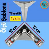 Mobilya Kanepe Sehpa TV Ünitesi Koltuk Ayağı 15 cm Krom Renk Baza Ayak thumbnail 2