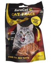 EuroCat Tahılsız Şekersiz Kurutulmuş Et Cat Chicken Cod Flakes Kedi Ödülü 50 Gr - 1