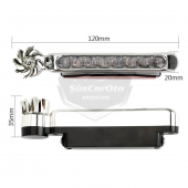 Araç Oto Rüzgar Enerjili Kablosuz 8 Ledli Gündüz Farı Araba Fırfırlı Elektriksiz Gündüz Ledi DRL Led Lamba Su Geçirmez Mavi - 2