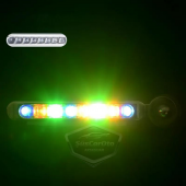 Araç Oto Rüzgar Enerjili Kablosuz 8 Ledli Gündüz Farı Araba Fırfırlı Elektriksiz Gündüz Ledi Lamba Su Geçirmez Renkli RGB - 7