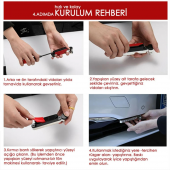 Araç Oto Rüzgar Enerjili Kablosuz 8 Ledli Gündüz Farı Araba Fırfırlı Elektriksiz Gündüz Ledi Lamba Su Geçirmez Renkli RGB - 8