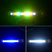 Araç Oto Rüzgar Enerjili Kablosuz 8 Ledli Gündüz Farı Araba Fırfırlı Elektriksiz Gündüz Ledi Lamba Su Geçirmez Renkli RGB - 9