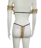 ASM1190 Kadın 4 lü Altın Dantel Narin Senindir Aksesuar seti - 2