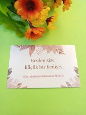 100 Adet Lux Kalın Kuşe Tebrik Kartı - Teşekkür Kartı - Paketleme Kartı-  Lak Kaplama 8 x 5 cm (M6) - 1