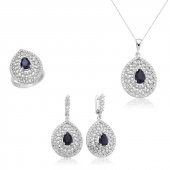 Gümüş Damla Desenli Bayan Set SL2313 - 1