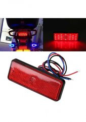 Motosiklet Led Işıklı Reflektör - Kırmızı E belgeli - 1