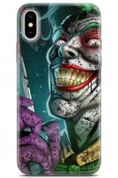Apple iPhone X - XS Uyumlu Kılıf Dc 01 Bıçaklı Joker Telefon Kılıfı Yeşil - 1