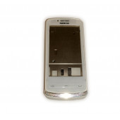 Nokia N700 Kasa Kapak Tuş Takımı N700 Uyumlu Beyaz Renk Orta Kasa Ön Kapak Arka Kapak Tuş Takımı - 4